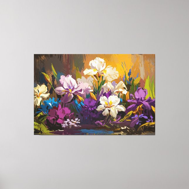 *~* Fleurs florales Art TV2 toile étirée Impressio (Recto)