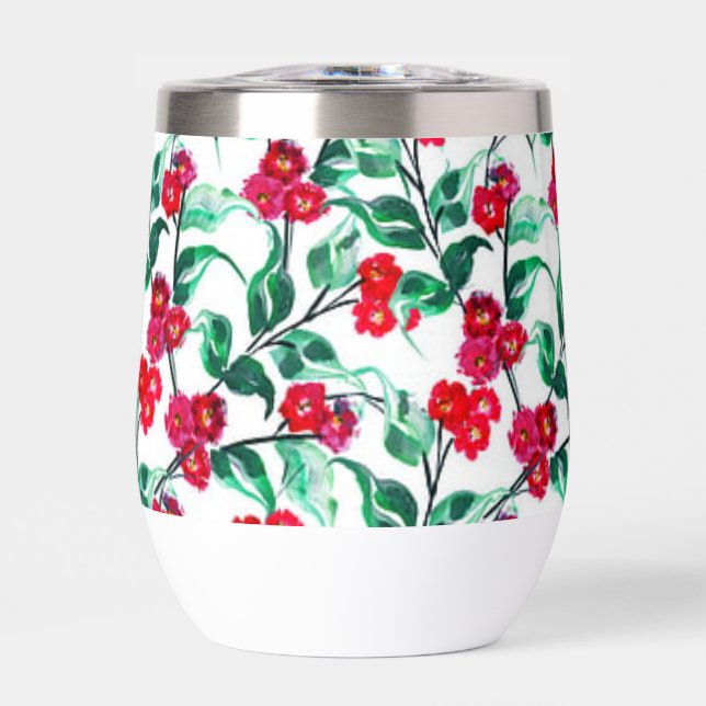 Fleurs florales en rouge Motif-56698 (Avant)