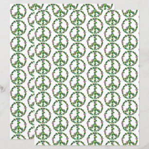 Fleurs florales roses et jaunes Papier de signalis