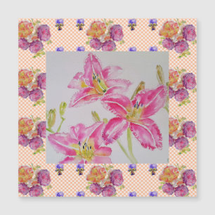 Fleurs florales Shabby Chic rose Lily En vichy Ros