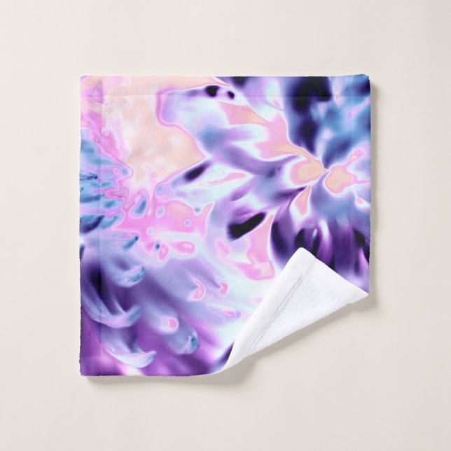 Fleurs florantes violettes Imprimer Serviette (Gant de toilette)