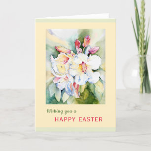 Fleurs florissantes pour Pâques, Aquarelle, Carte 