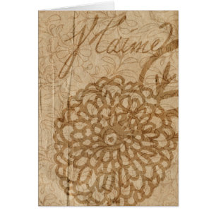 Fleurs françaises vintages Sepia Grunge