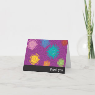 Fleurs géniales sur le carte de remerciements