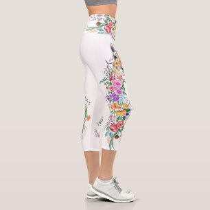 Fleurs Giraffe Capri Leggings