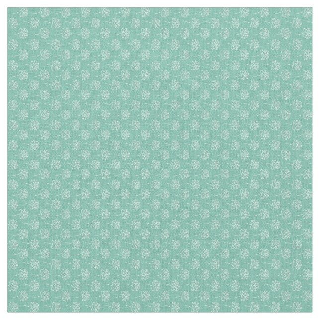 Fleurs gravées à l'eau-forte blanches sur le tissu (Fermer)