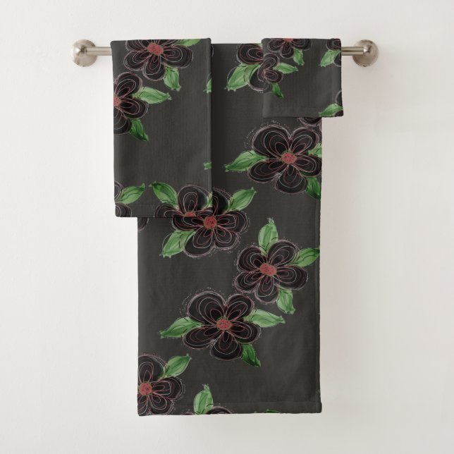 Fleurs Gris Et Noir (En situation)