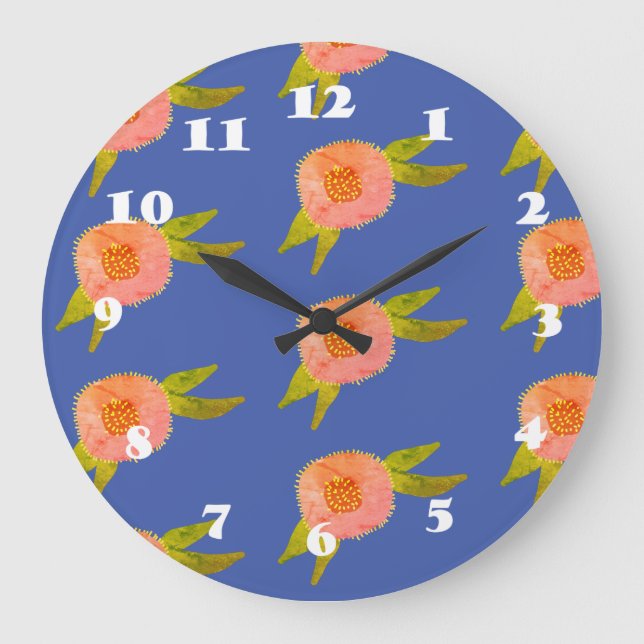 Fleurs Hippie Grande horloge (Recto)