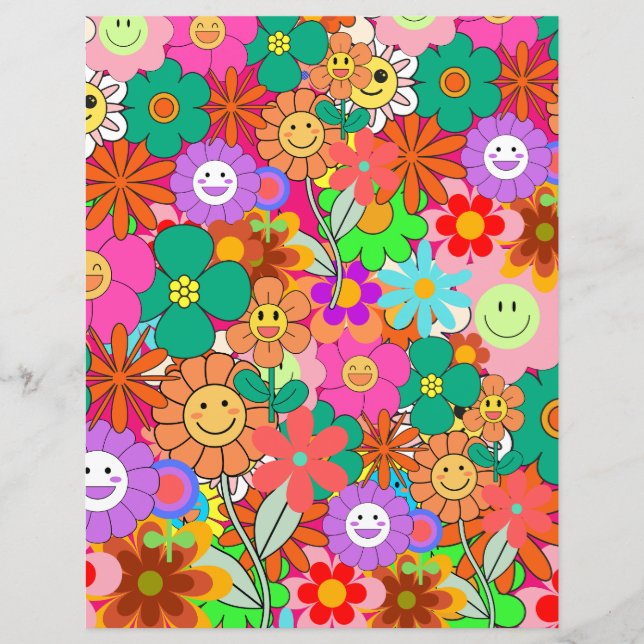 Fleurs hippies Boho Super rétros (Devant)