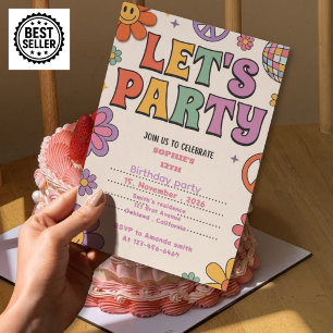 fleurs invitation d'anniversaire filles