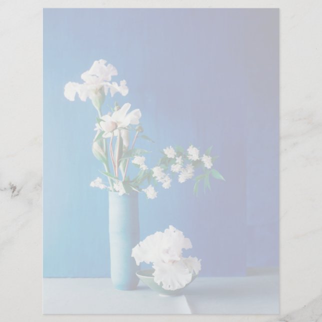 Fleurs | Iris blancs dans le Vase (Devant)