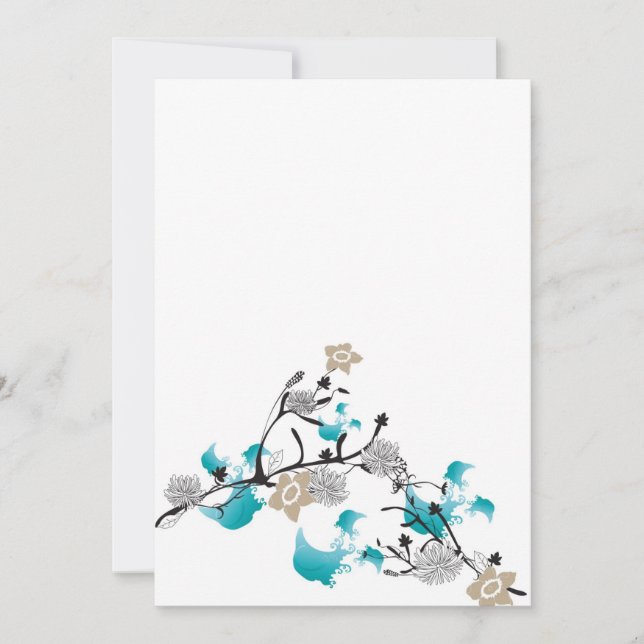 Fleurs japonaises Invitation (Devant)