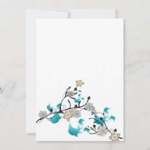 Fleurs japonaises Invitation