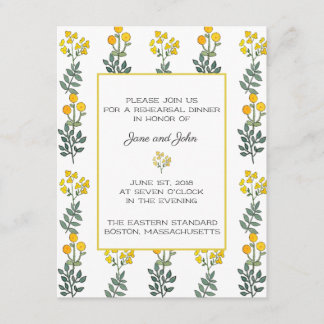 Fleurs jaunes avec invitation à la répétition de l