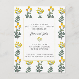 Fleurs jaunes avec invitation de répétition à la m