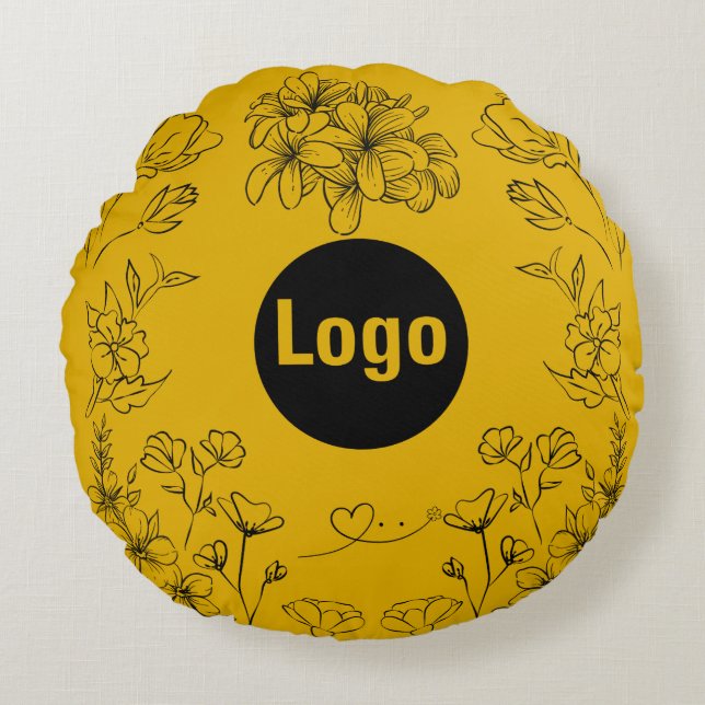 Fleurs Jaunes de moutarde Design Coussin (Devant)