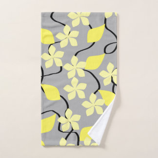 Fleurs jaunes et gris.Modèle floral.