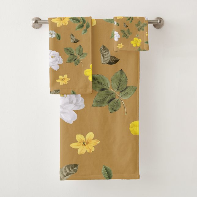 Fleurs jaunes et roses blanches 4 (En situation)