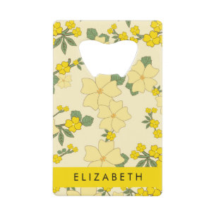 Fleurs Jaunes, Motif De Fleurs, Votre Nom