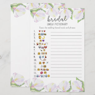 Fleurs - jeu de pictionary emoji pour baby shower