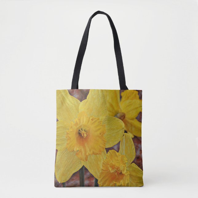 Fleurs jonquilles jaunes Sac fourre-tout d'art pri (Devant)
