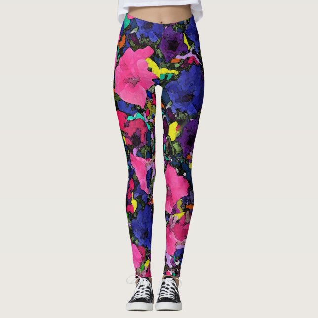 Fleurs Joueuses - Leggings (Devant)
