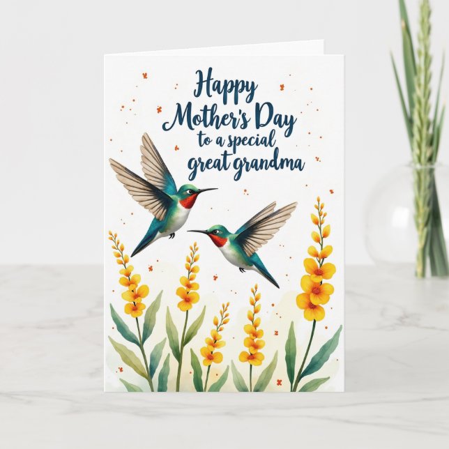 Fleurs Joyeuses Carte pour Mères (Devant)