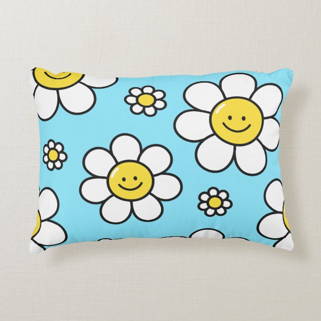 Fleurs joyeuses Coussin 12x16 Accent (Devant)