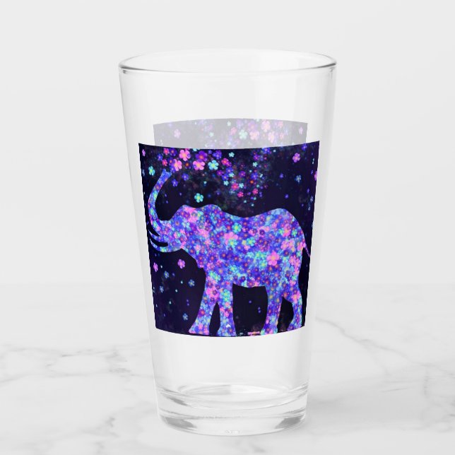 Fleurs joyeuses Verre éléphant (Devant)