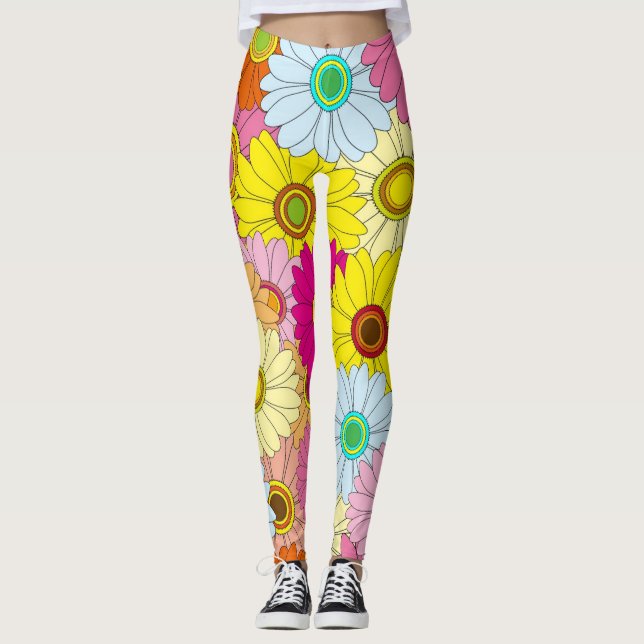 Fleurs Leggings féminins (Devant)
