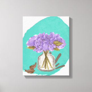 fleurs lilas - art mural floral - 11x14 pouces