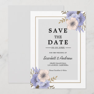 Fleurs lilas et beige Invitation à sauvegarder la 