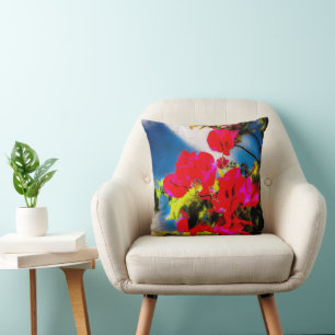 Fleurs Lumineuses Lance Oreiller