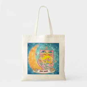 Fleurs Lune sac fourre-tout Chat