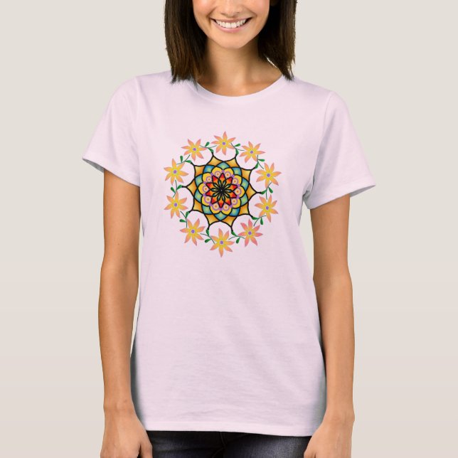 FLEURS MANDALA T-SHIRT (Devant)