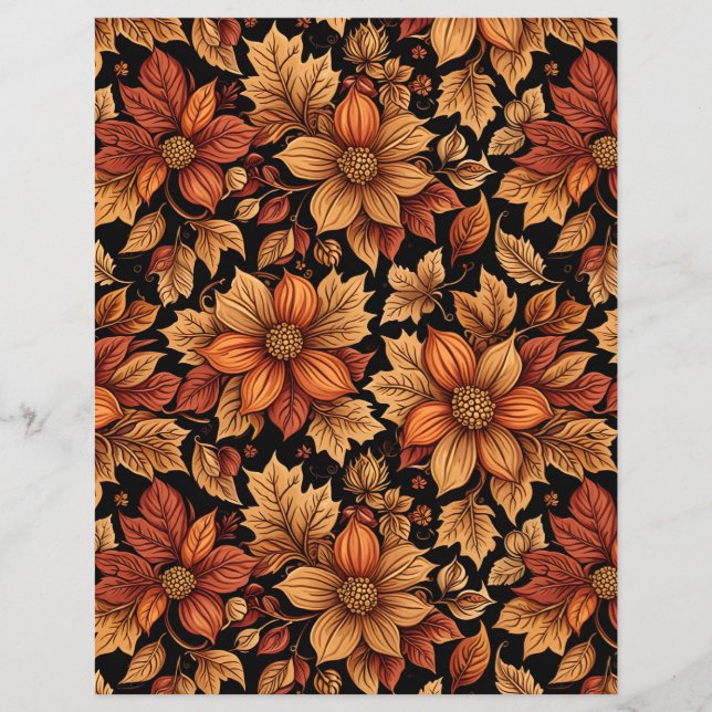 Fleurs Marron d'Automne (Devant)