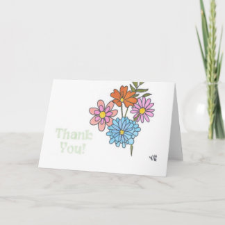Fleurs Merci 1 carte