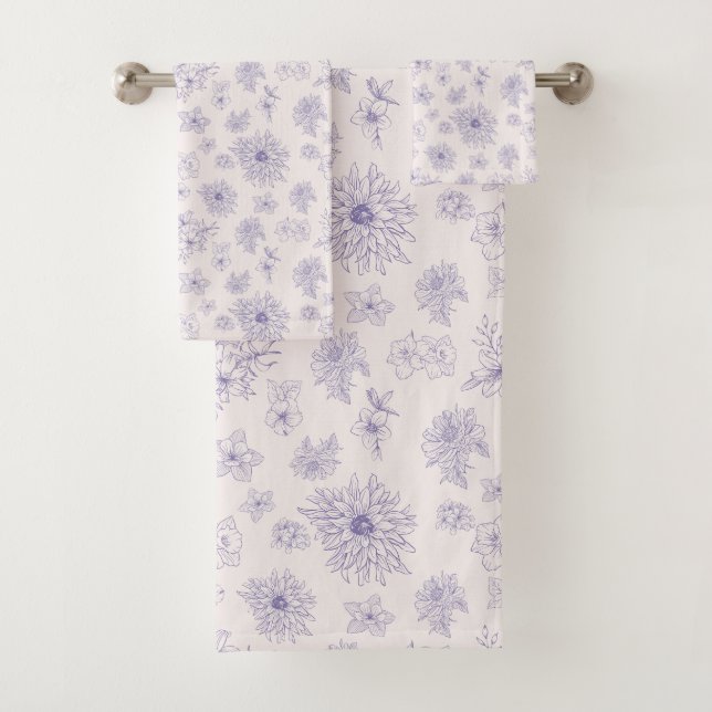 Fleurs mignonnes violettes motif (En situation)