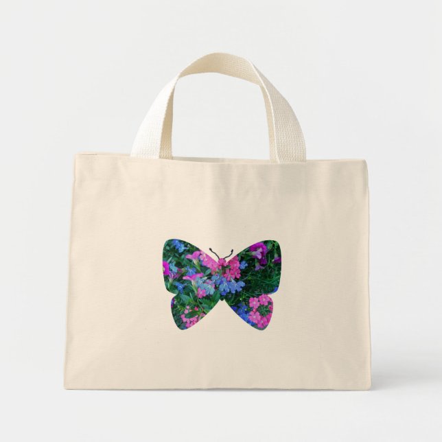 Fleurs mixtes Sac fourre-tout papillon (Devant)