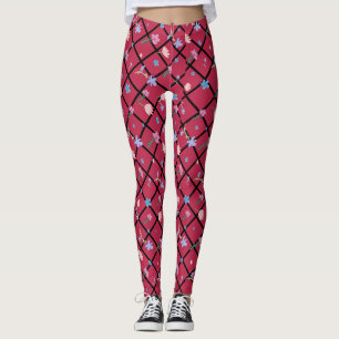 Fleurs modernes colorées Leggings motifs