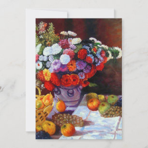 Fleurs Monet et fruits Enregistrer la carte Date