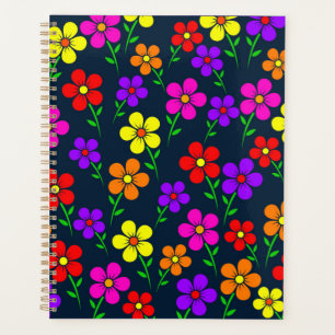 Fleurs multicolores motif floral-34654