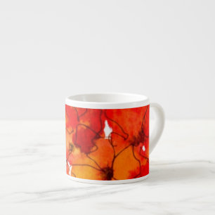 Fleurs murales d'araignée et d'orange Espresso Mug