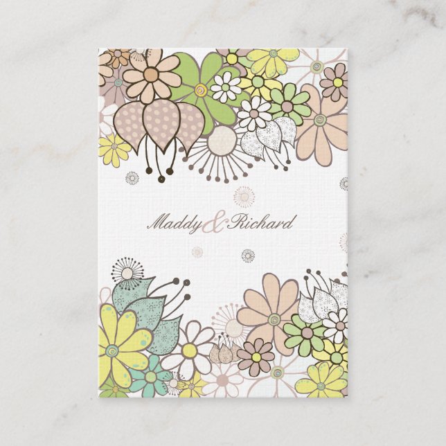 Fleurs neutres Mariage RSVP do-it-yourself Cartes  (Devant)