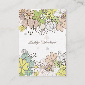 Fleurs neutres Mariage RSVP do-it-yourself Cartes