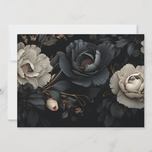 Fleurs noires et blanches (Devant)