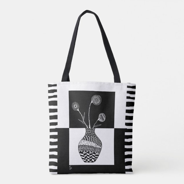 Fleurs noires et Tandis dans un Sac fourre-tout Va (Dos)