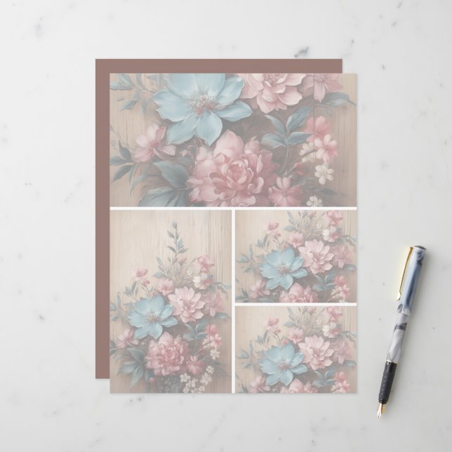 Fleurs Ombre Douce arrière - plan (Devant/Arrière en situation)