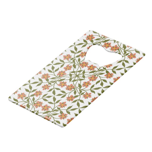 Fleurs oranges, motif floral, verdure, Boho (Devant Angle)