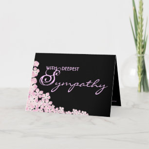 Fleurs orientales rose noir sympathie carte person
